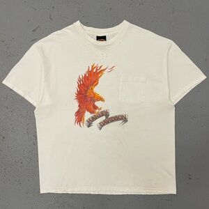 Vintage 2001 Harley Davidson Motorcycles Chicago Rare Biker Pocket T Shirt XL